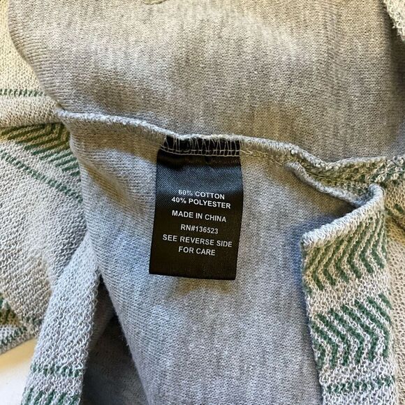 Brooklyn Cloth Company Men’s Medium Grey Striped Baja Surf Hoodie Sweatshirt - Picture 13 of 15